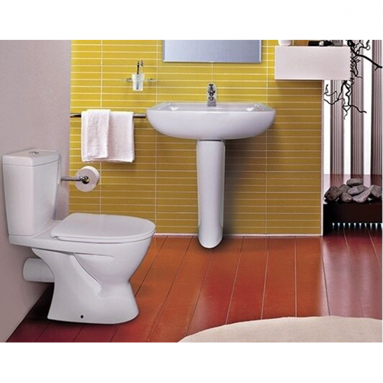 W904201 Напольный унитаз-компакт с сидением и крышкой стандарт EUROVIT Ideal Standard ECCO-EUROVIT  - Вид №1