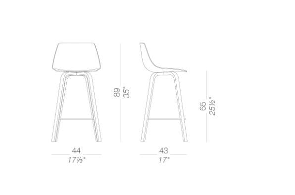 Высокий стул из многослойной ткани Lapalma MIUNN ARCH-00076621 - Вид №10
