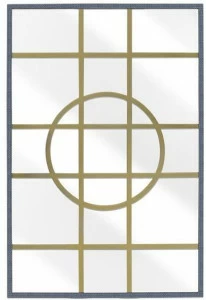 Abrissi Прямоугольное зеркало в настенной раме Hampton 11247