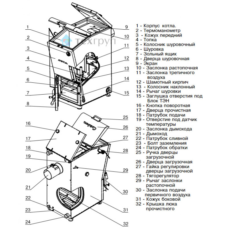 Угольный котел ZOTA Сarbon 60 СARBON60 - Вид №2