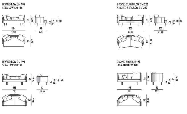 Ткань диван Minotti Torii ARCH-00100950 - Вид №4