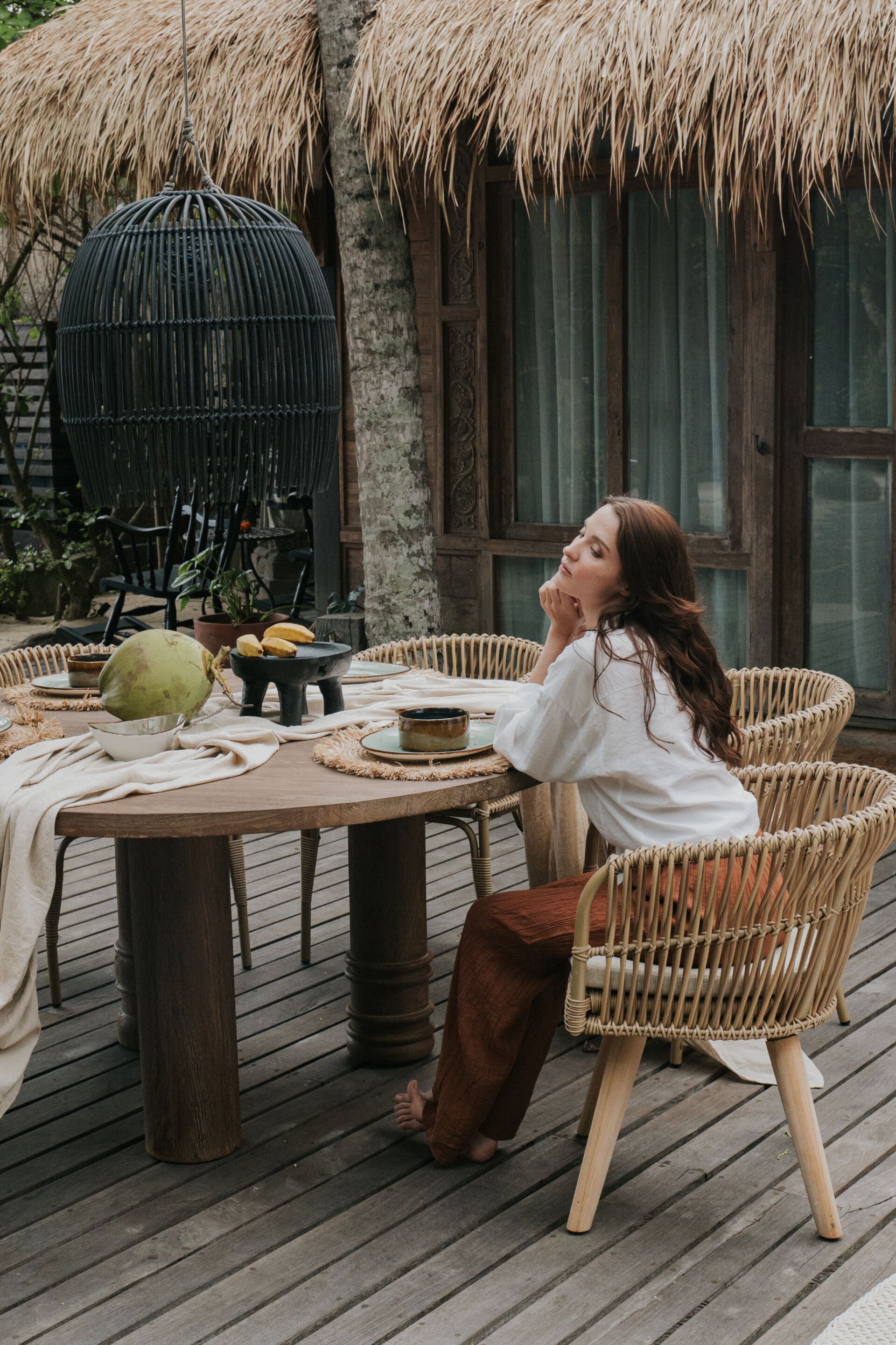 Круглый стол из тикового дерева cbdesign Entasi ARCH-00049932 - Вид №4