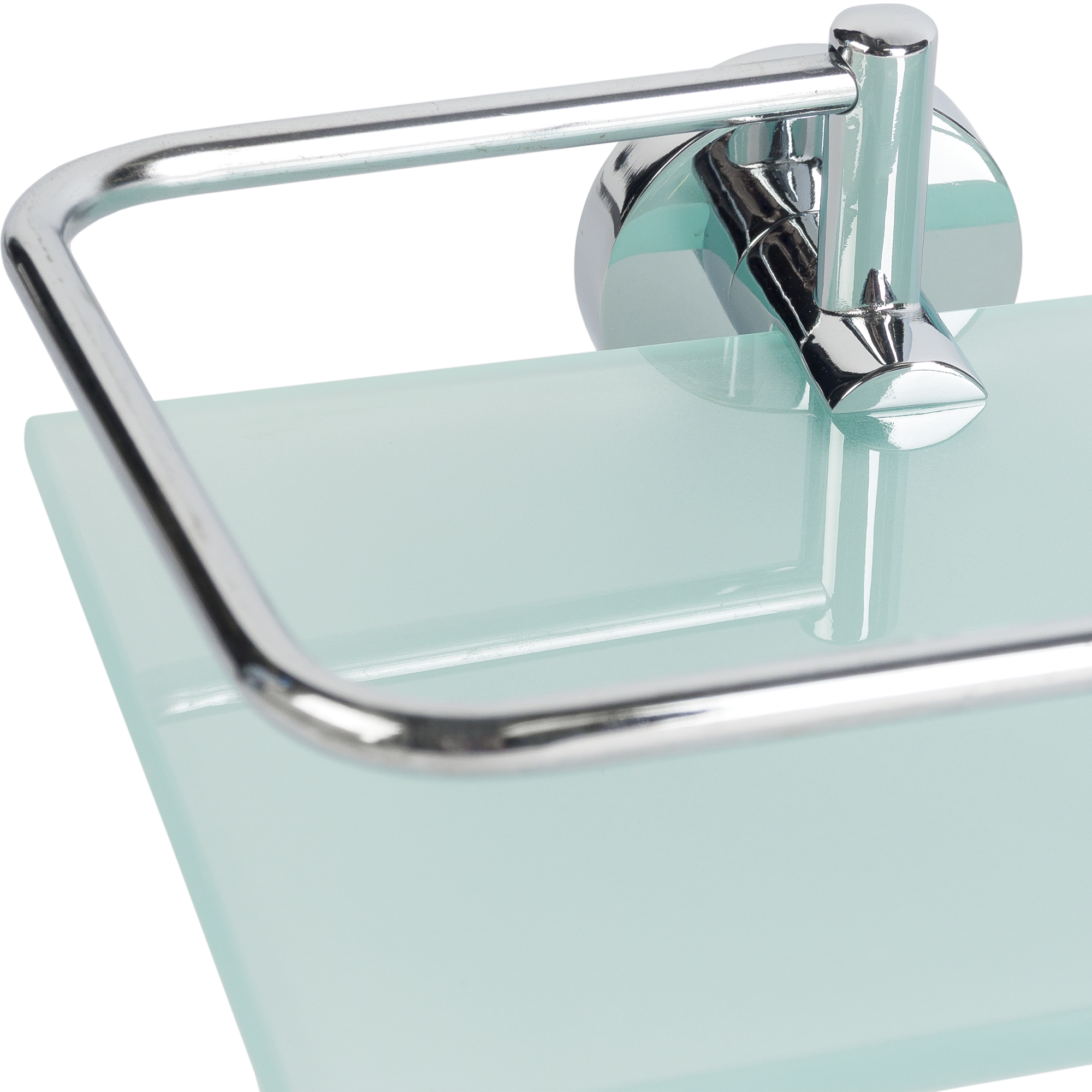 Стеклянная полка MR PENGUIN для ванной с хромированным бортиком 14254351 STLM-0004643 - Вид №1