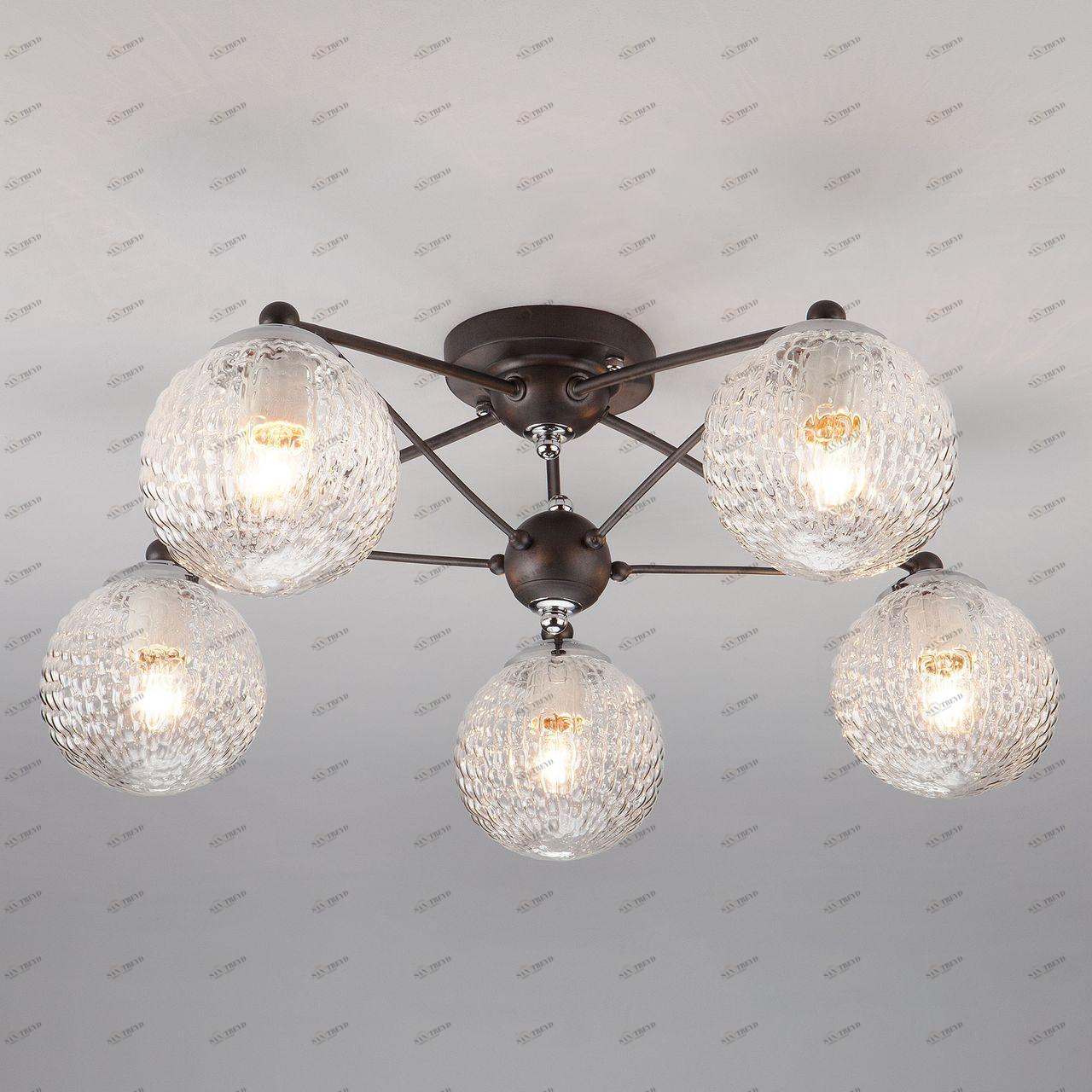 Потолочная люстра Eurosvet Karo 70077/5 графит EUROSVET KARO 184392 Серый 