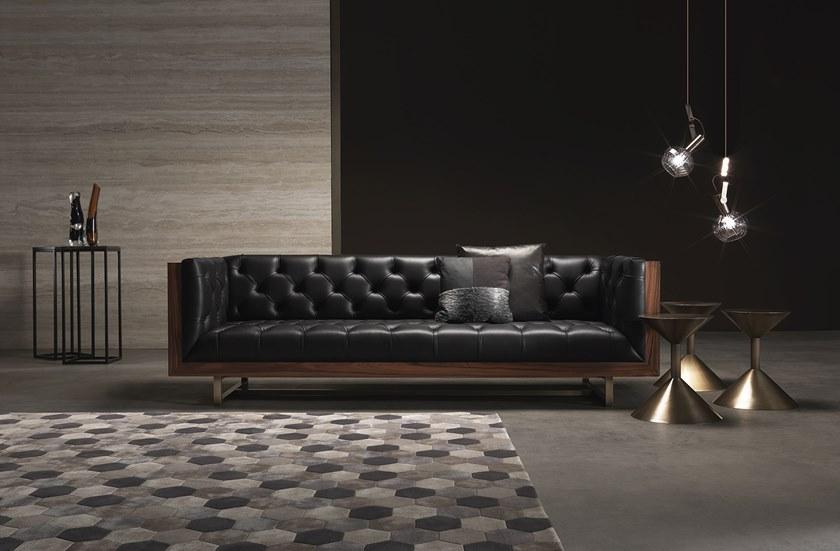 Gianfranco Ferré Home Стеганый 3-местный кожаный диван sun-id-1439805 - Вид №1