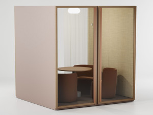 Акустическая офисная кабина со встроенным освещением