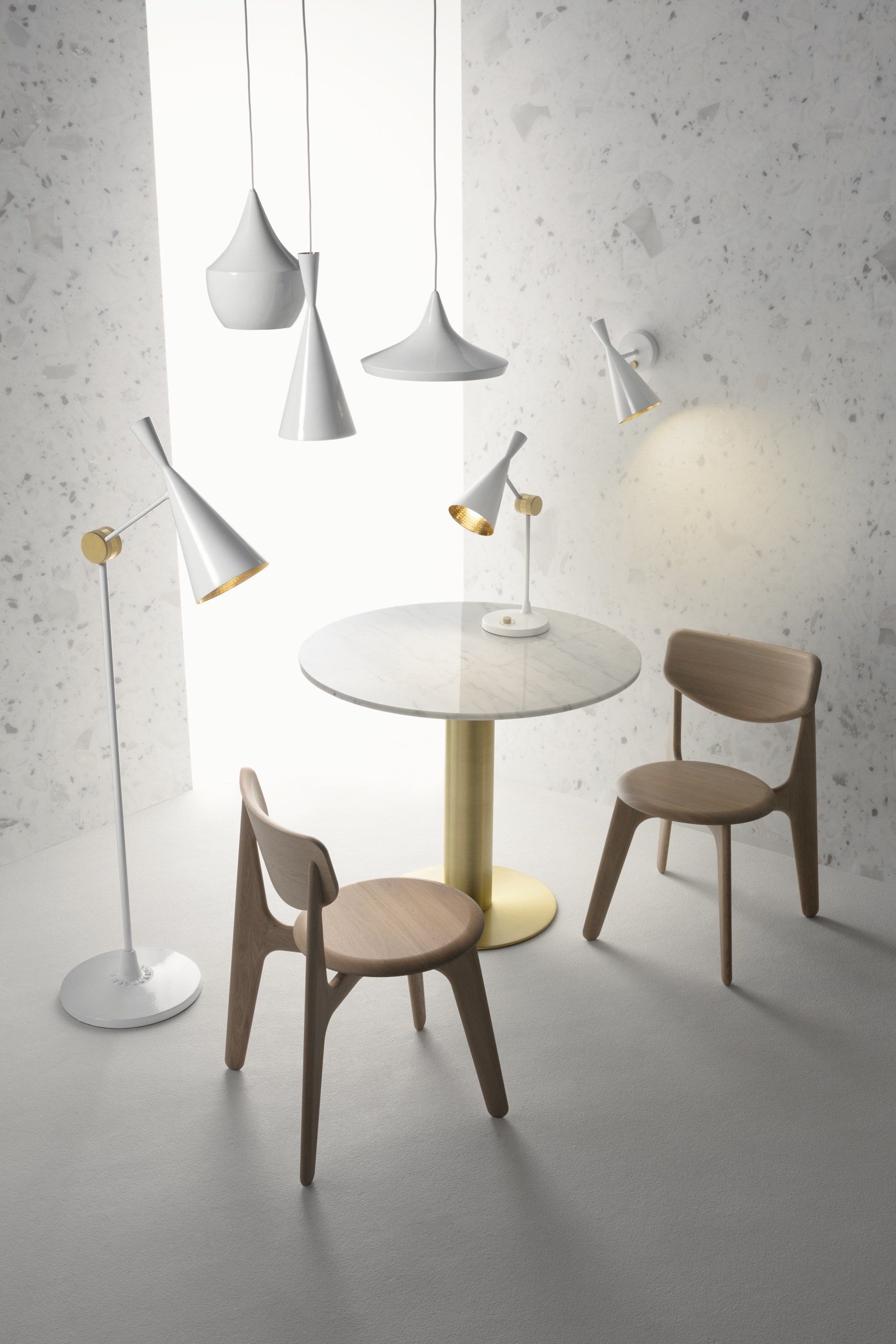 Регулируемая латунная светодиодная настольная лампа Tom Dixon Beat ARCH-00051801 - Вид №7