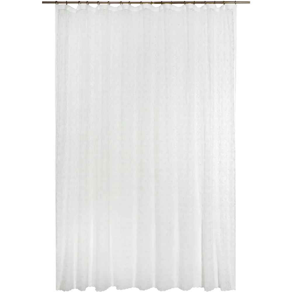 Тюль на ленте «Ажур» 250х260 см полиэстер цветы цвет экрю AMORE MIO STLM-2159780 - Вид №1