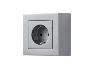 Алюминиевая электрическая розетка schuko