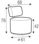 Sits Вращающееся кресло с кожаной обивкой sun-id-1446720 - Вид №1