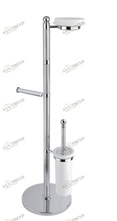 Стойка c держателем туалетной бумаги, щёткой для унитаза и мыльницей CEZARES OLIMP-WCS-01-M OLIMP-WCS-01-Sw