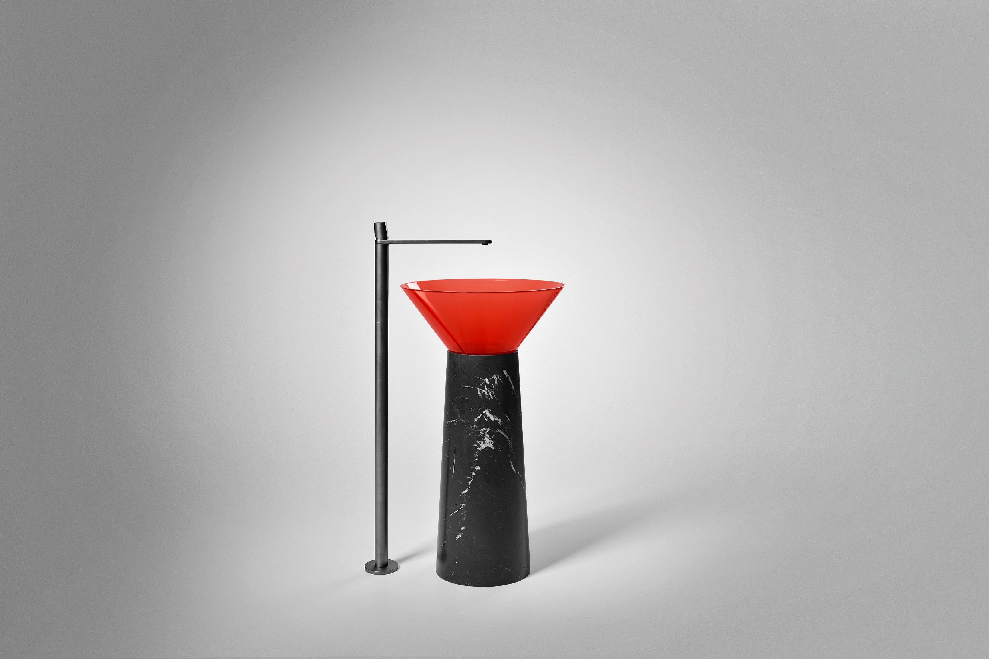 Круглый отдельно стоящий умывальник из черного мрамора Marquina Antoniolupi ALBUME11 + ALBUME21 ARCH-00148772 - Вид №26