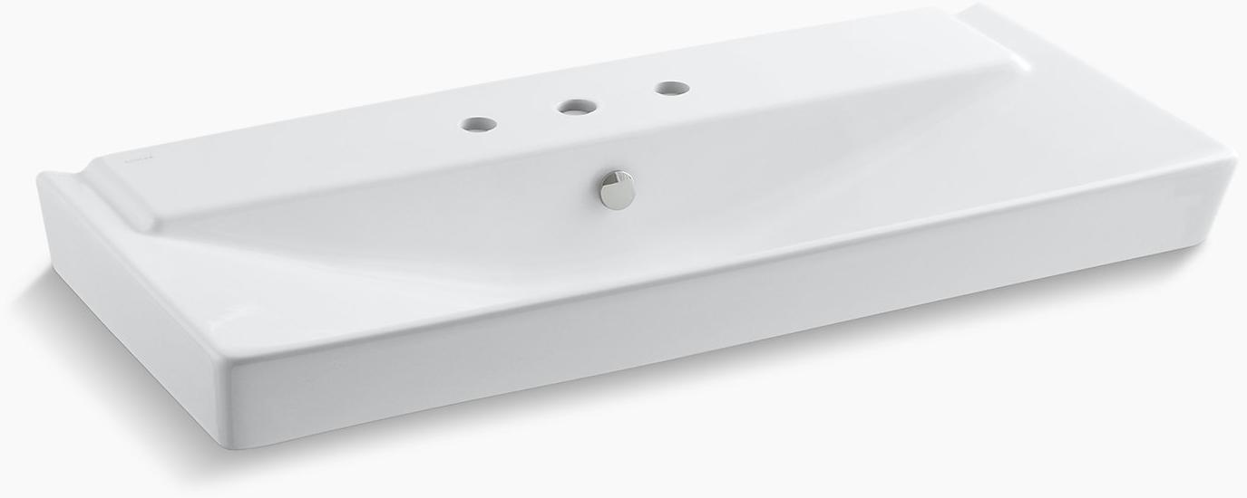 K-5026-8-0 Подвесная раковина настенная прямоугольная Kohler  белая  - Вид №1