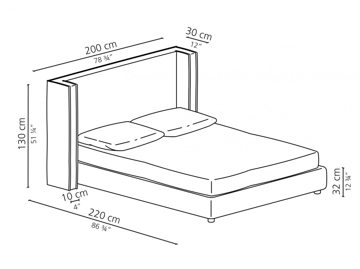 Съемная двуспальная кровать из ткани с мягким изголовьем Casamilano Pillopipe Evo ARCH-00145359 - Вид №2