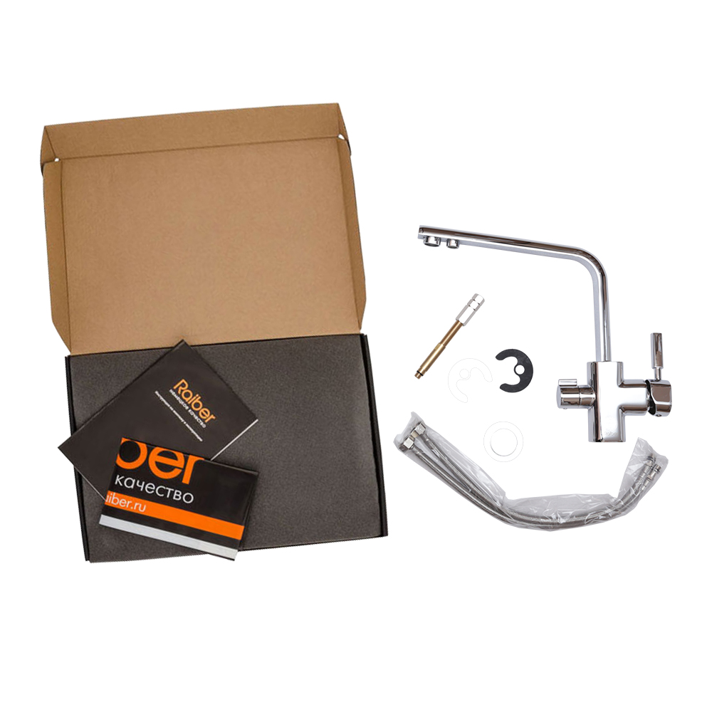 RF6901 Смеситель для кухни однорычажный с фильтром Raiber  - Вид №6