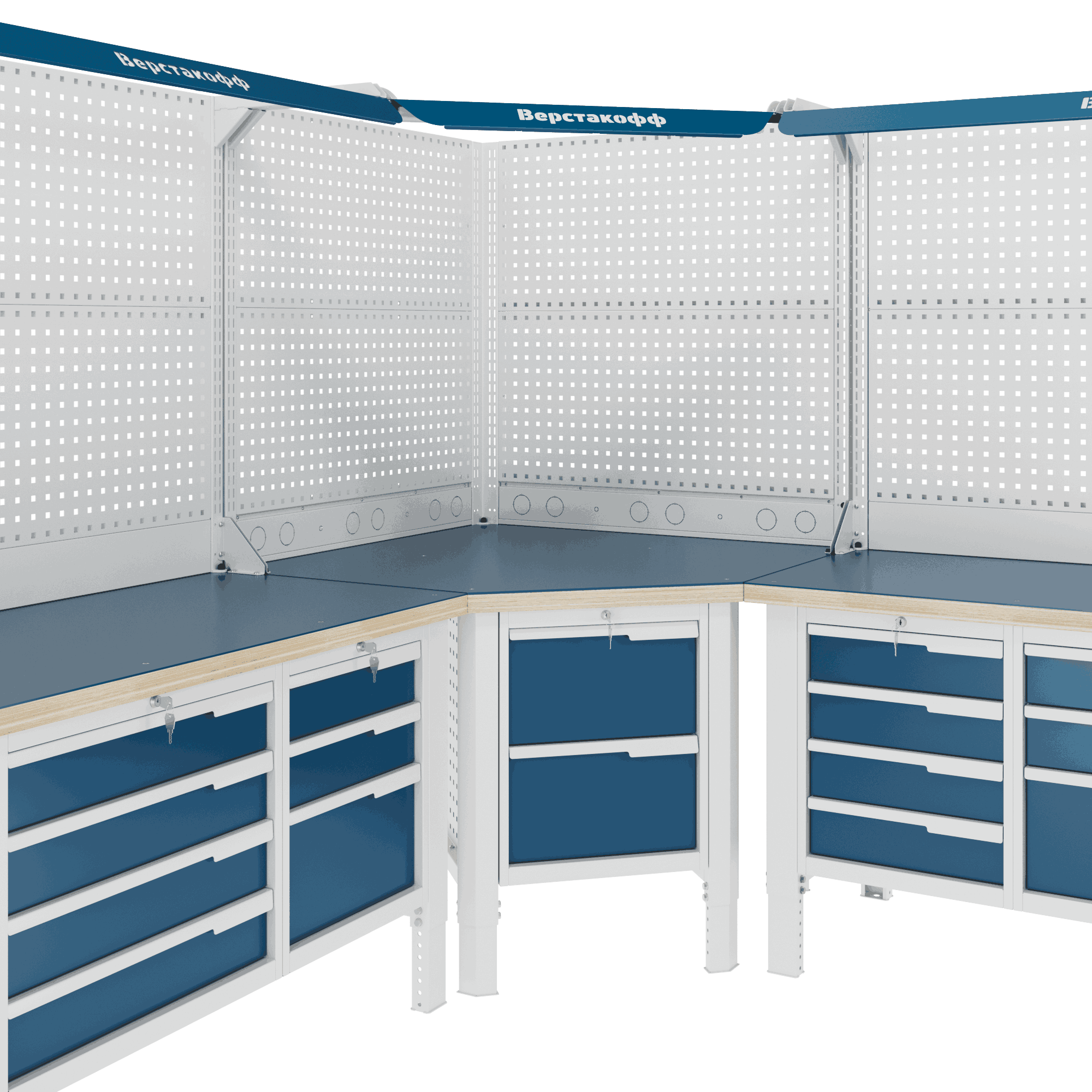 Верстак (угловой) CTR U532.S2.1-2FR Верстакофф 124773 - Вид №2