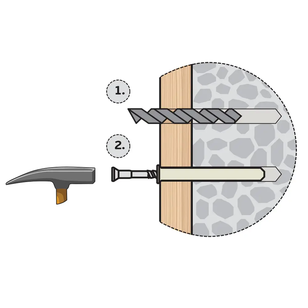 Дюбель-гвоздь потайной Европартнер нейлон 8x60 мм 10 шт STLM-2039220 - Вид №4