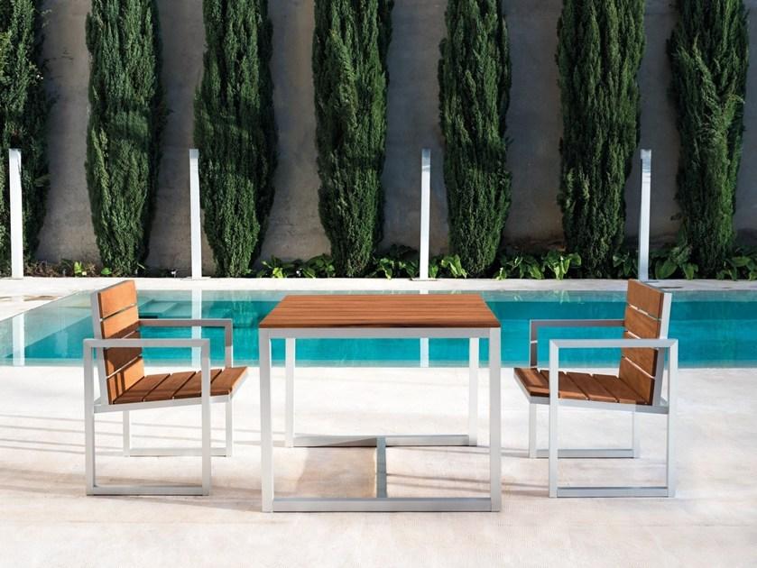 GANDIABLASCO Садовые санки из тика с подлокотниками Saler teak sun-id-1449480 - Вид №5