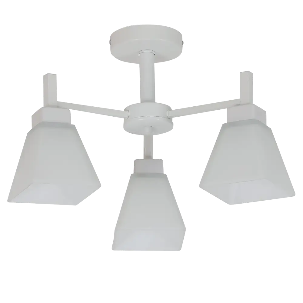 Люстра на штанге Cello 3 лампы 12 м² цвет белый 89442469 STLM-2196106 SCHAFFNER  - Вид №2