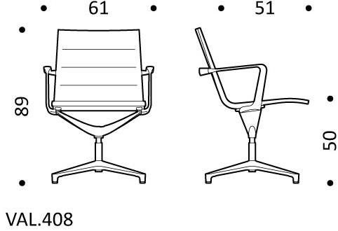 ICF Кресло руководителя поворотное на 4 спицы с высокой спинкой Valea sun-id-1441472 - Вид №1