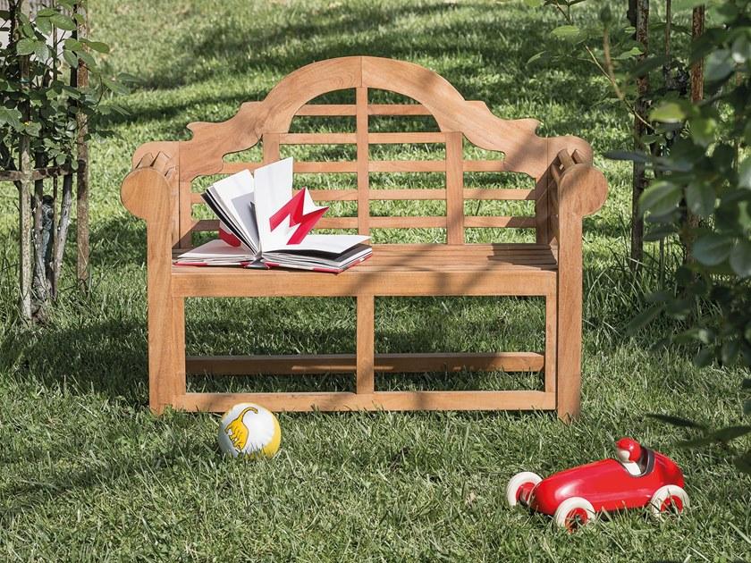 Il Giardino di Legno Садовая скамейка из тика с подлокотниками Junior Juni0601 - Вид №1