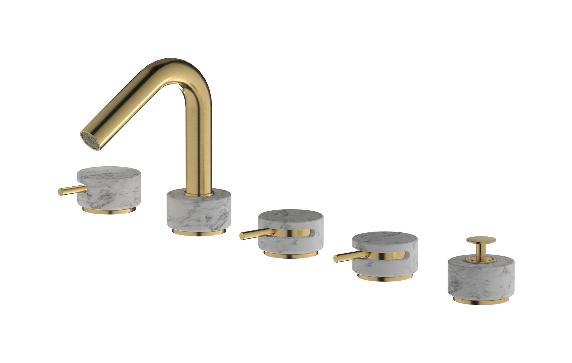 Смеситель для ванны с 5 отверстиями IB мрамор + мрамор Elle ARCH-00043007 - Вид №11