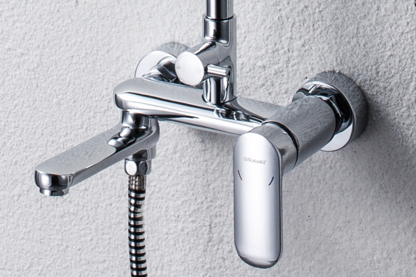 Душевая колонна со смесителем для ванны с поворотным изливом OPAL F6125183CP-A-RUS bravat - Вид №3