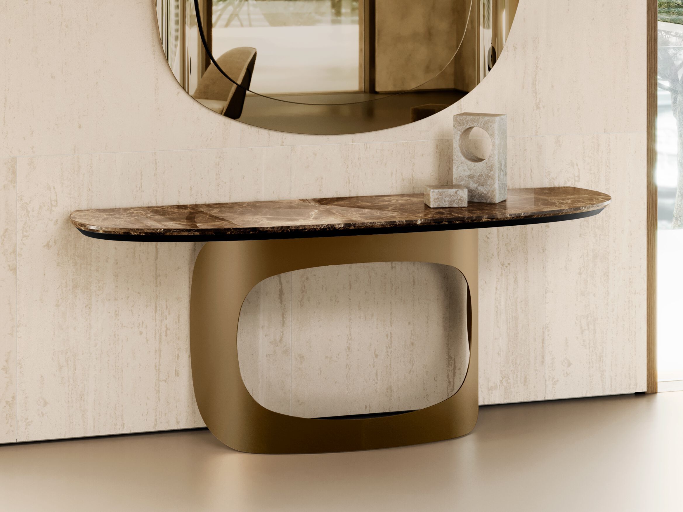 Мраморный консольный стол EFORMA Polifemo ARCH-00013109 - Вид №1