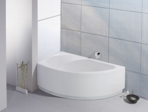 Акриловая угловая асимметричная ванна