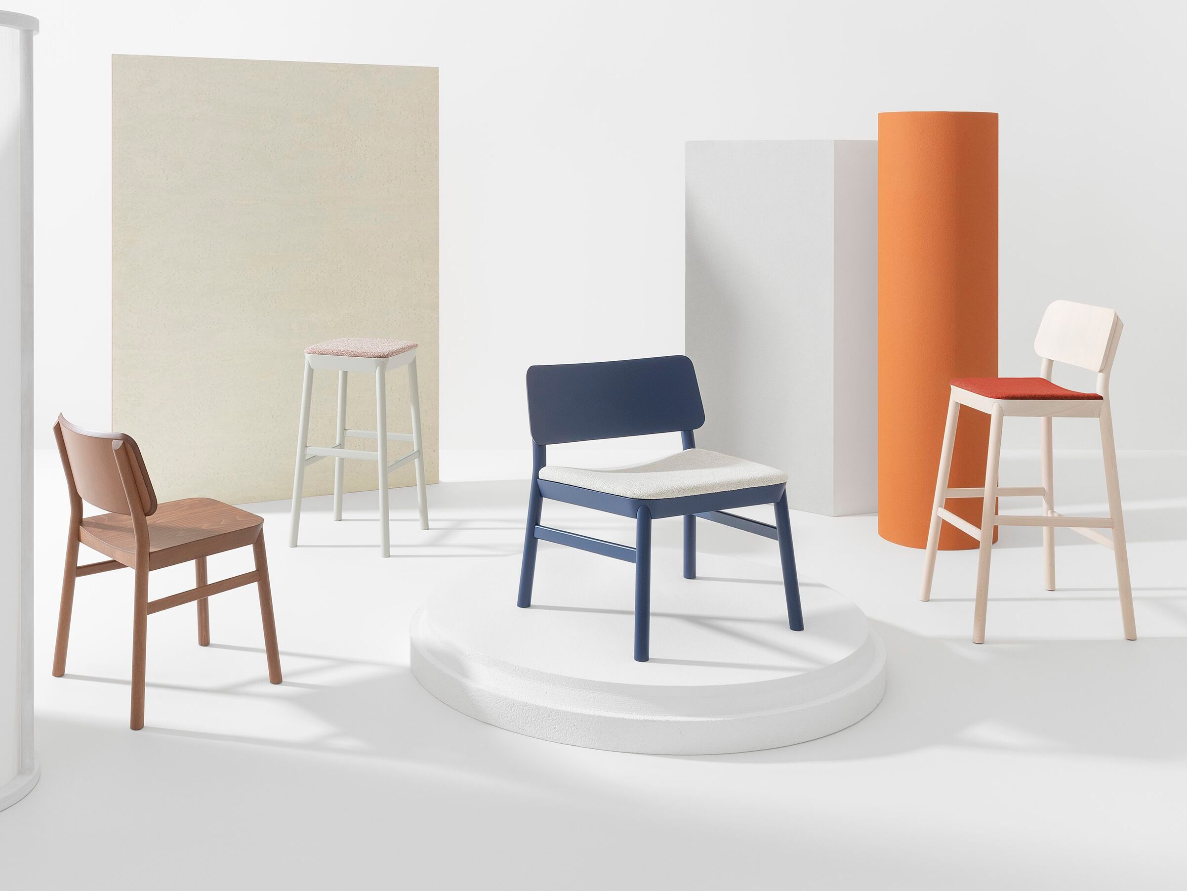 Стул из бука с мягким сиденьем Billiani ARCH-00146302 - Вид №3