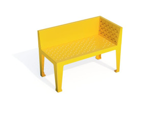 Модульная стальная скамья со спинкой