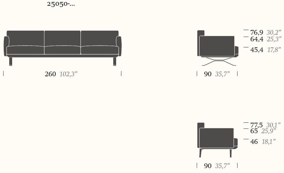 Kettal 3-х местный тканевый садовый диван Boma #25050 - Вид №4