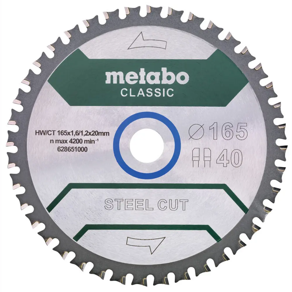 Диск циркулярный по металлу Metabo Steel, 628651000, 165x20 мм STLM-2051647