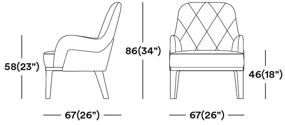 Tirolo Кресло из мягкой ткани с подлокотниками Gill 070 p - Вид №6