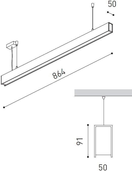 Arkoslight Светодиодный подвесной светильник из алюминия Fifty suspension sun-id-1400634 - Вид №31