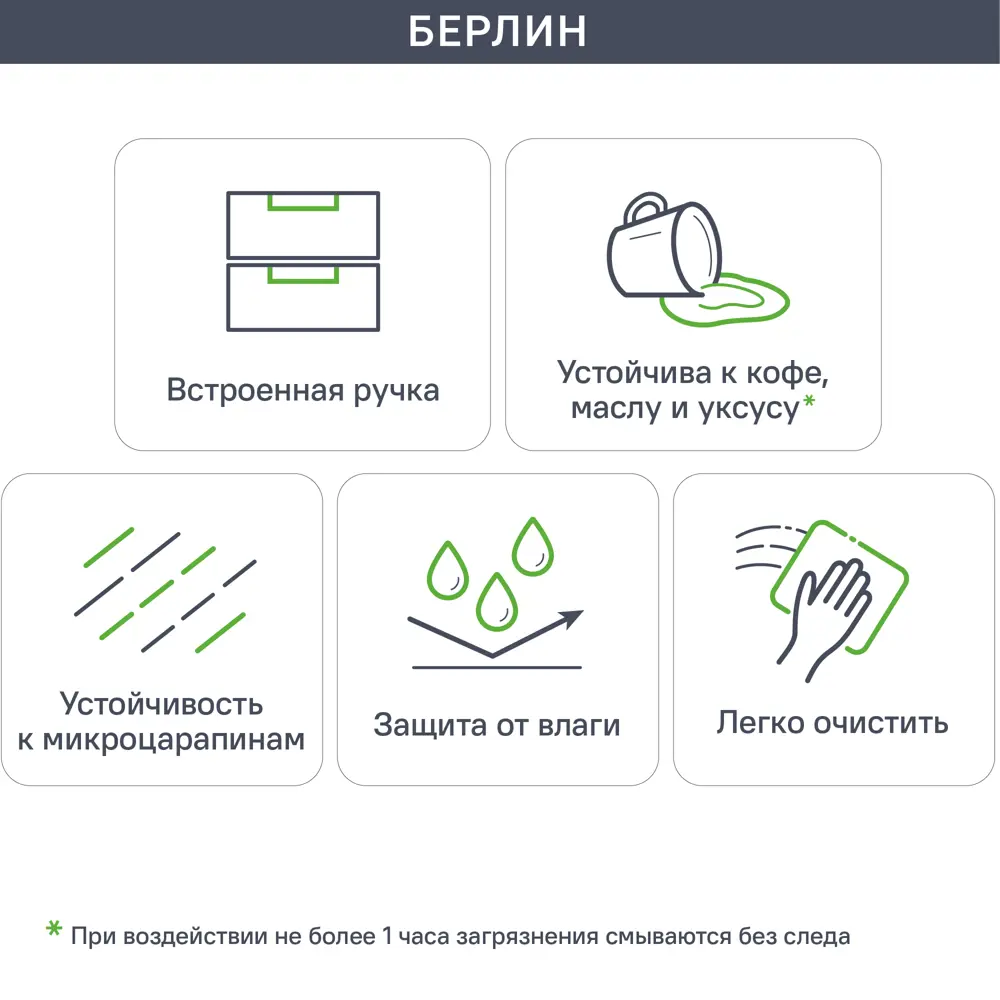 Фасад для кухонного ящика Берлин 79.7x12.5 см Delinia ID МДФ цвет серый 82011383 STLM-2124452 - Вид №3