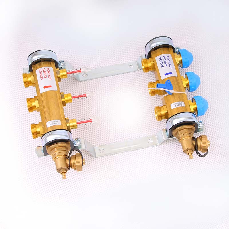 Коллекторная группа HKV/T с термостатическими вентилями и расходомерами WATTS Ind 1"x3/4"ЕК 3 выхода 10004196 - Вид №1