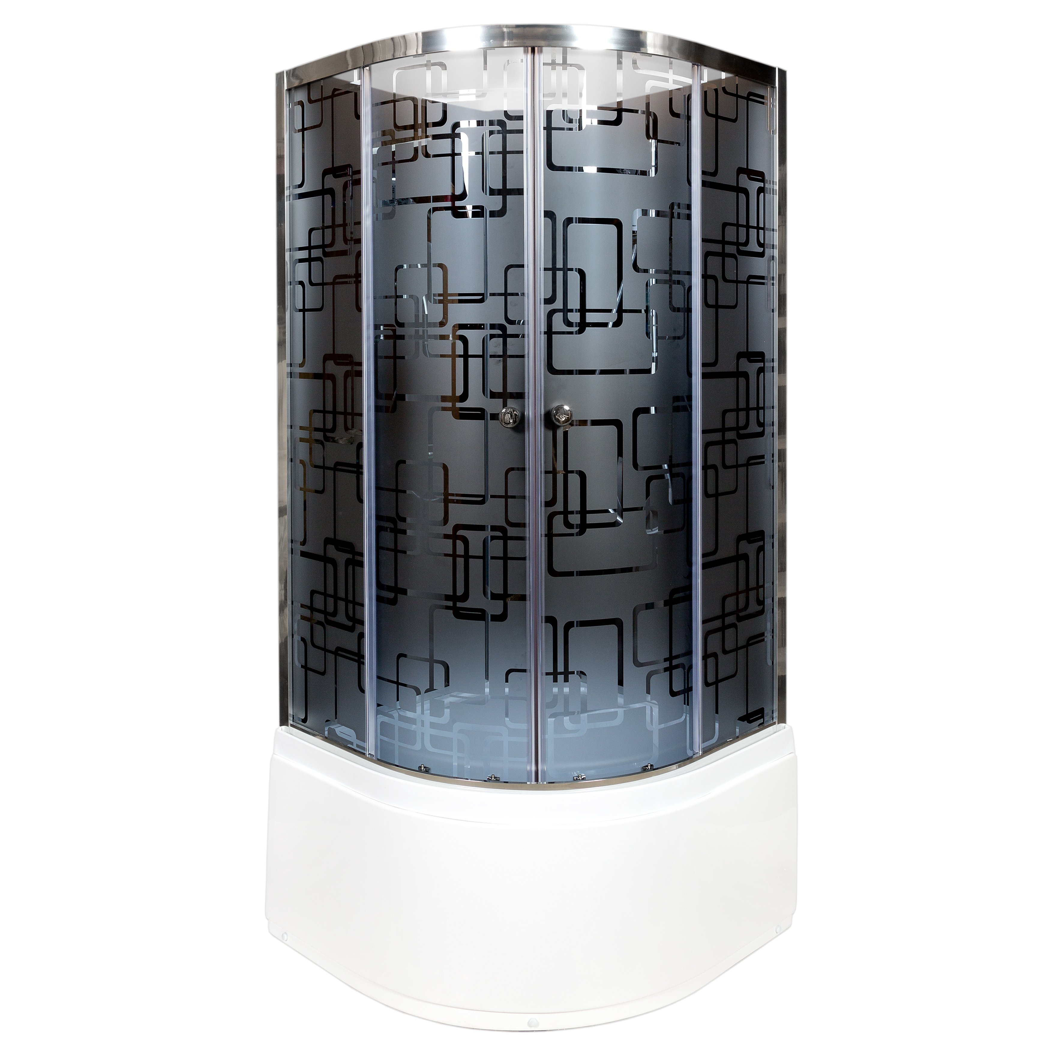 ЕМ1511 R N LED с гм. Душевая кабина DETO Серия EM BМ4590 N (без крыши) BLACK - Вид №14