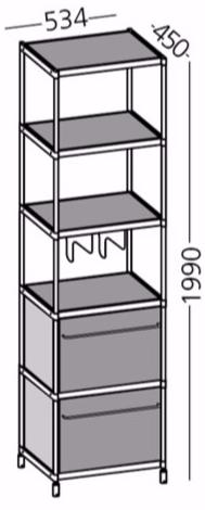 Alias Открытый книжный шкаф Sec sun-id-1507481 - Вид №1