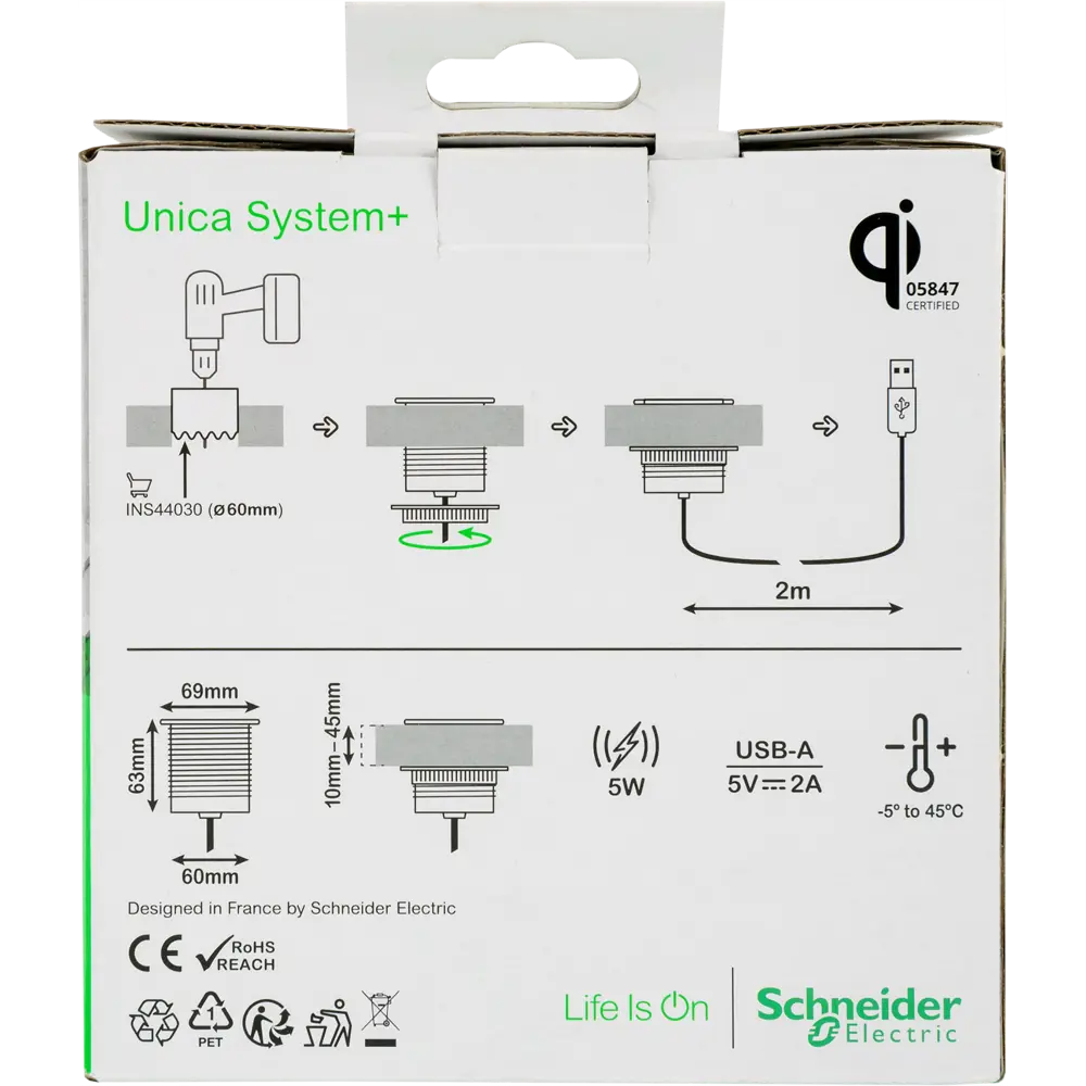 Зарядное устройство беспроводное Systeme Electric Unica System 2 А цвет черный 82401607 STLM-2204872  - Вид №6