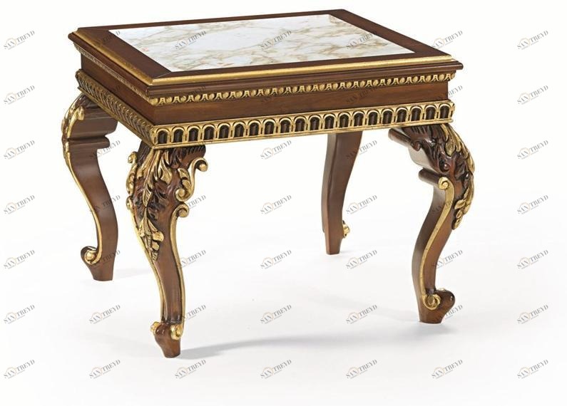 SCAPPINI & C Квадратный деревянный журнальный столик с мраморной столешницей calacatta 35th anniversary 2611-m