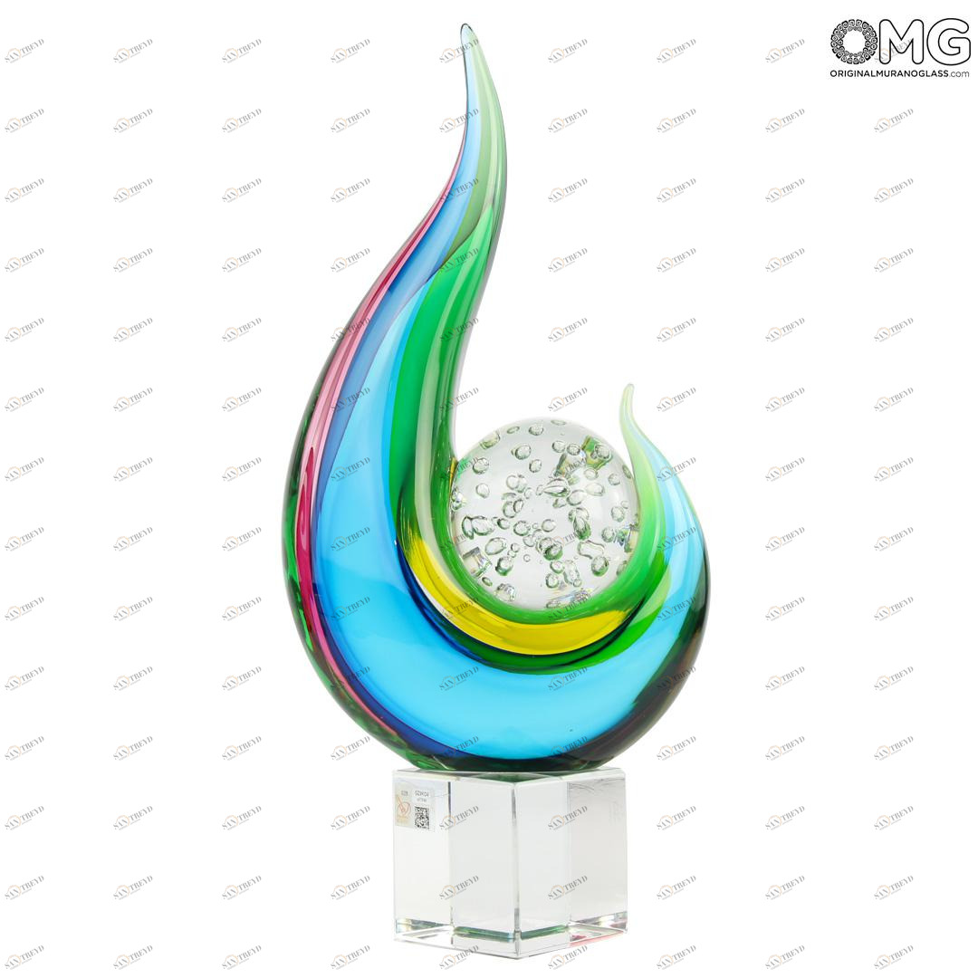 3916 ORIGINALMURANOGLASS Скульптура Поцелуй Венеры - муранское стекло OMG 12 см 