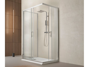 Душевая кабина из алюминия и стекла