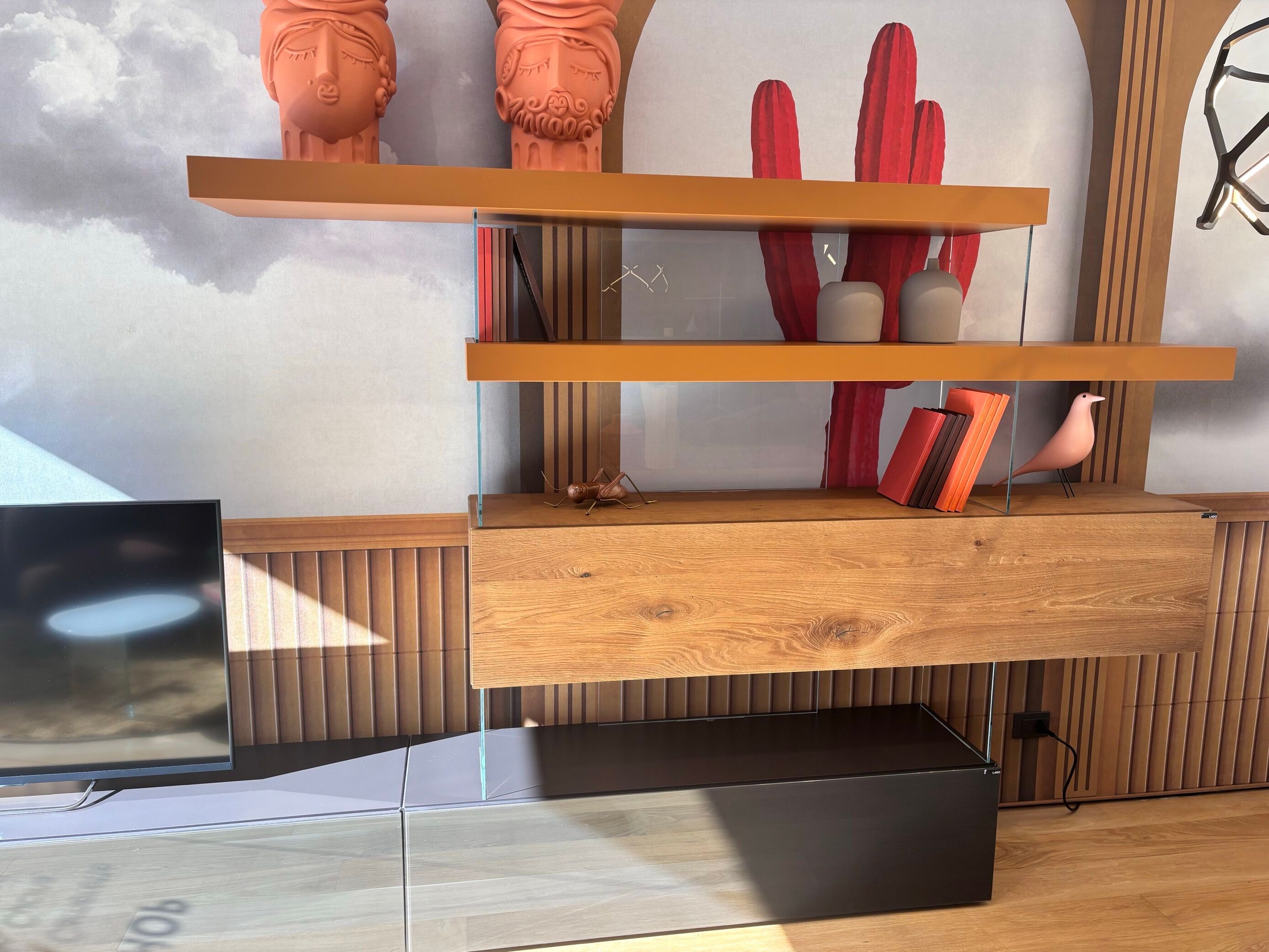 Оборудованная стена из дерева и стекла In Stock озеро ARCH-00081780 - Вид №3