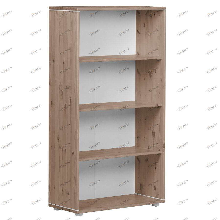Стеллаж Flexa Classic storage с 3 полками, коричневый/белый 812450111
