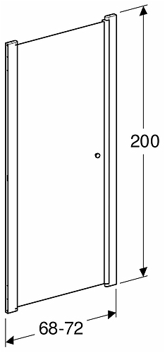500.903.00.5 Распашная дверь IDO Showerama 10-0, IDO Showerama 10-0, матовый профиль / прозрачное стекло, 950 мм  - Вид №5
