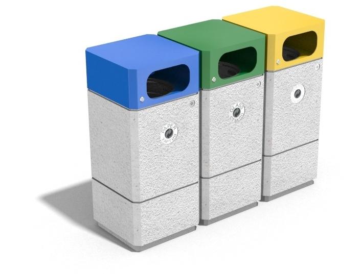 ENCHO ENCHEV - ETE Бетонный мусорный бак для раздельного сбора мусора  182r  - Вид №1