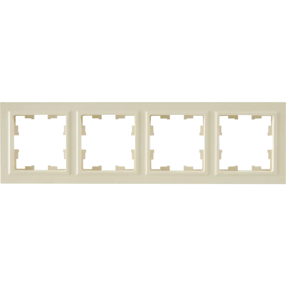 Рамка IEK Brite на 4 поста: стильное решение для электромонтажа в бежевом цвете 87761286 STLM-1104222