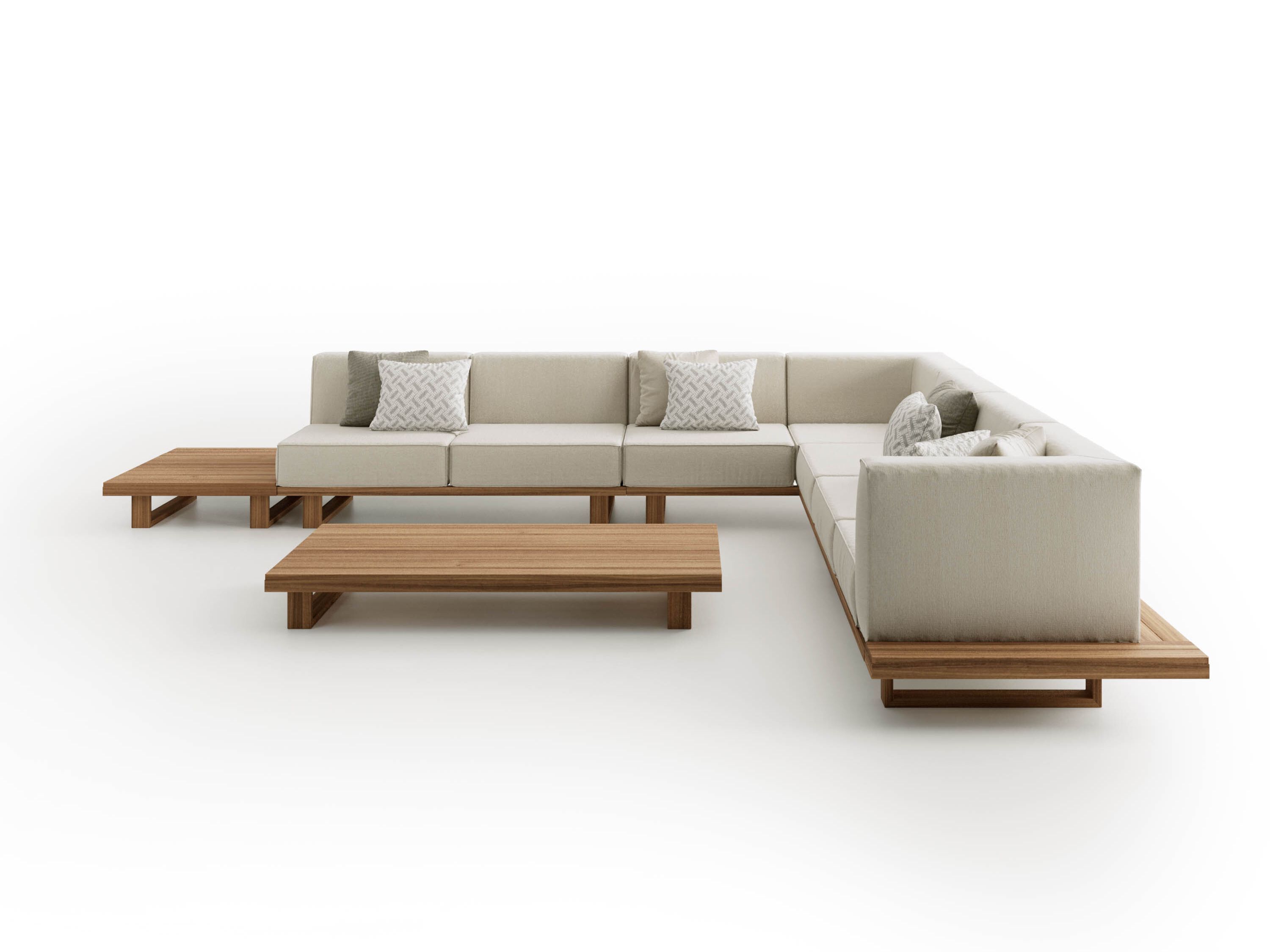 Секционный садовый диван из тикового дерева и ткани Atmosphera 9.Zero ARCH-00019740 - Вид №5