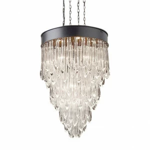 Подвесной светильник Tear Drop Glass 8 от Delight Collection KG0547P-8 DELIGHT ДИЗАЙНЕРСКИЕ 243693 Прозрачный;черный